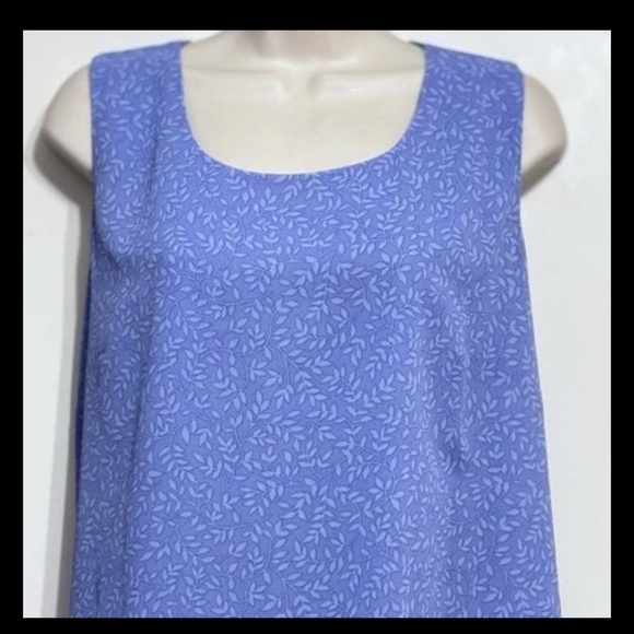 Vintage Maxi Dress Leaves Print M Blue White With Matching Jacket Zippered - Picture 7 of 15